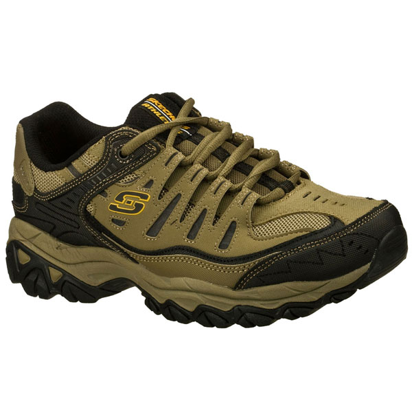 Skechers Men Wide Fit (2E) Shoes - Pebble/Black