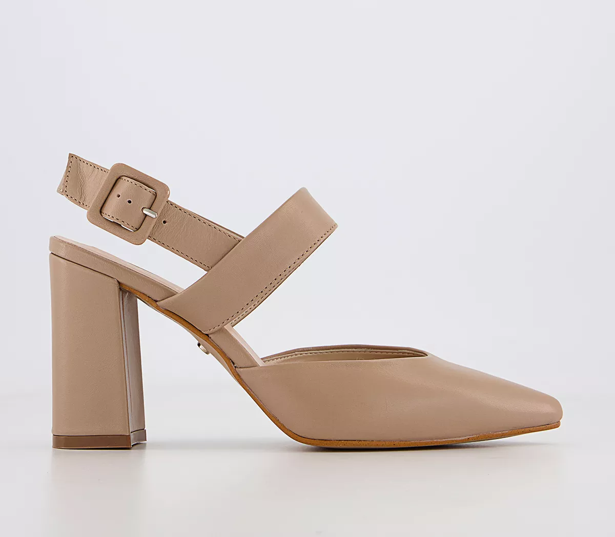 OFFICE Miracle 2 Strap Court Heels Camel Leather