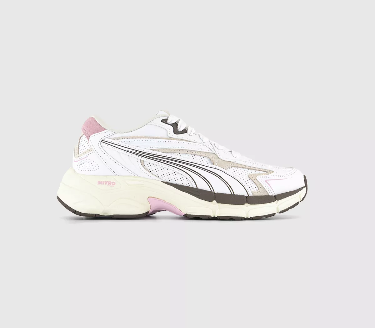 Puma Teveris Nitro Thrifted Trainers White Pearl Pink