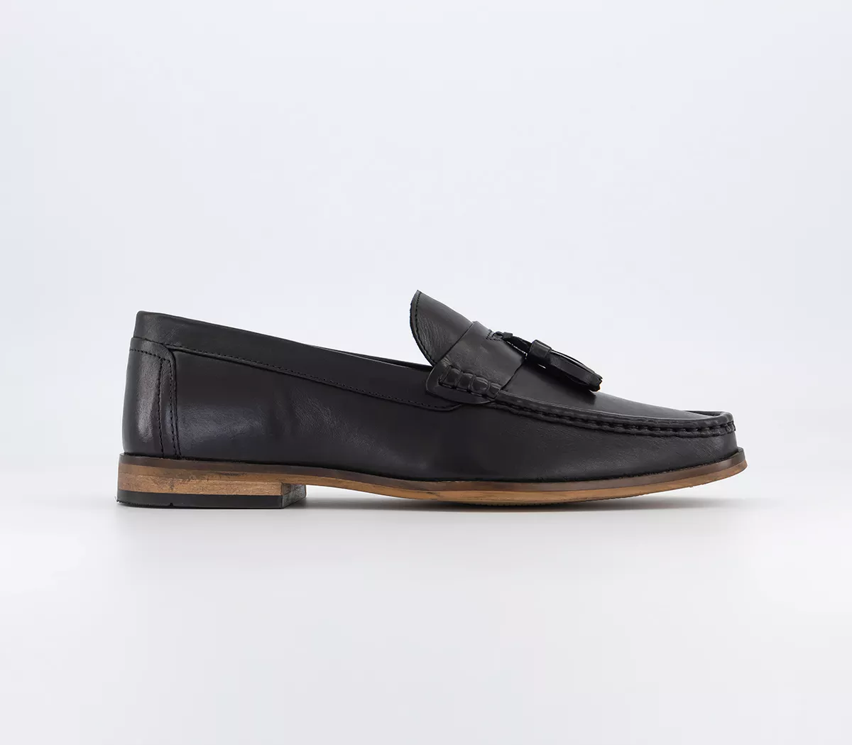 OFFICE Cristoff Tassel Loafers Black Leather