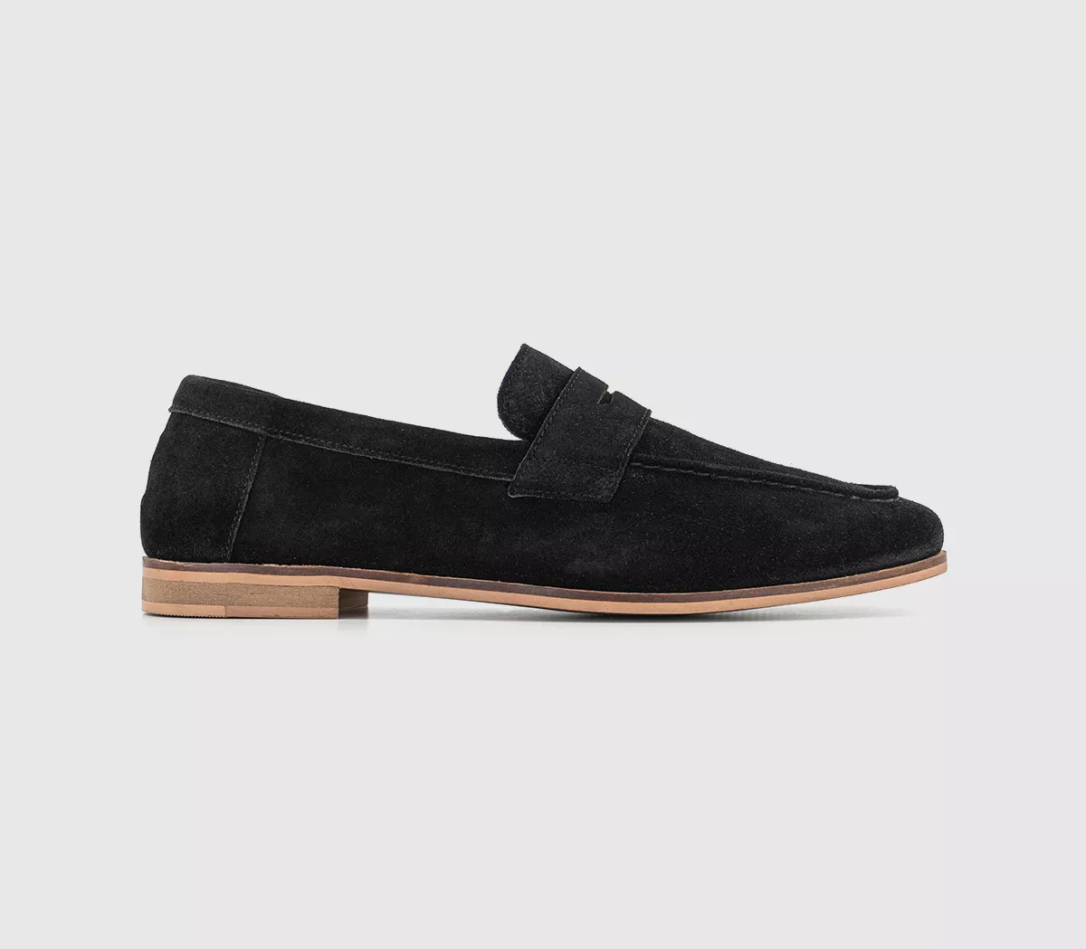 OFFICE Colbert Saddle Loafers Black Suede