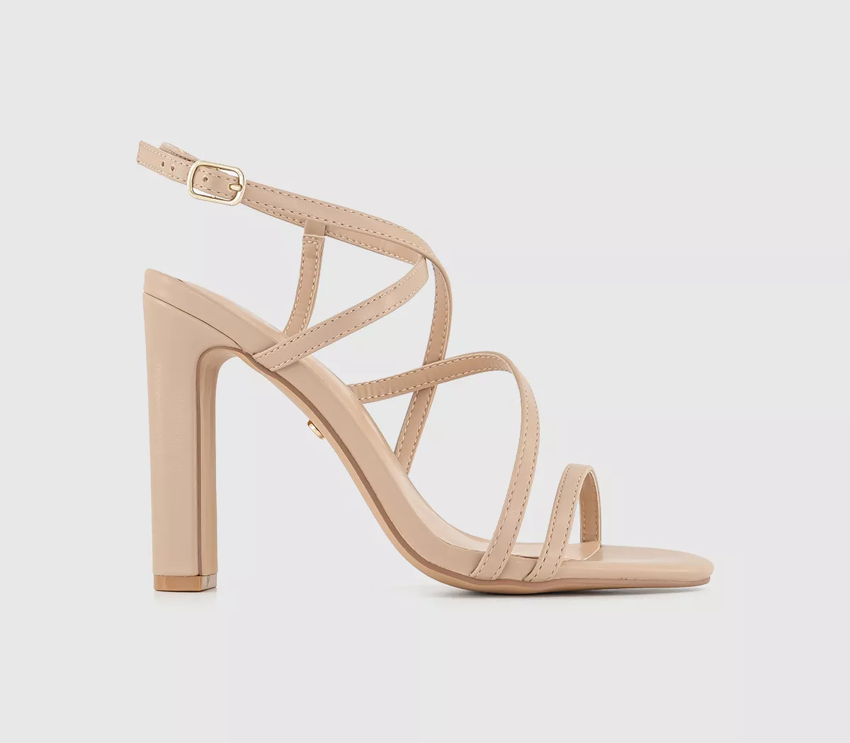 OFFICE Harlequin Strappy Block Heels Beige