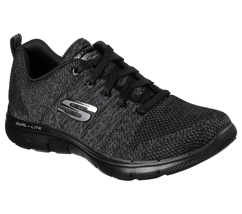 Skechers Women Flex Appeal 2.0 - High Energy Black/Charcoal