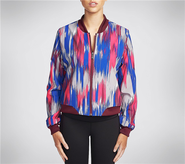 Skechers Women Mammoth Reversible Bomber Jacket Burgundy