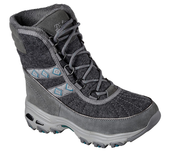 Skechers Women D'Lites - Snow Park Charcoal