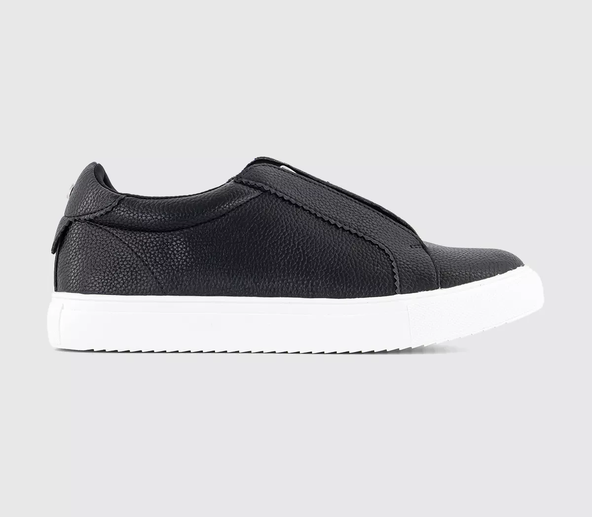 OFFICE Franchise Zip Front Trainers Black Silver Mix