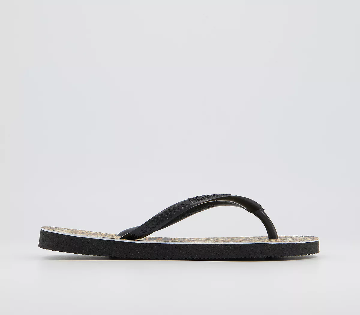 Havaianas Slim Fashion Kids Flip Flops Black Leopard