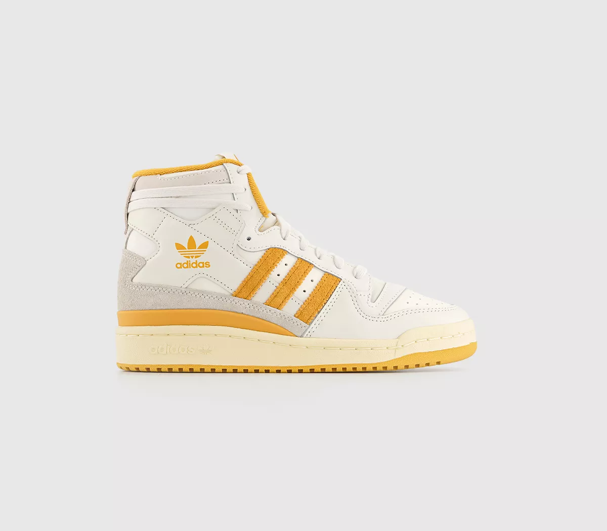 adidas Forum 84 Hi Trainers  Off White Pre Loved Yellow Cloud White