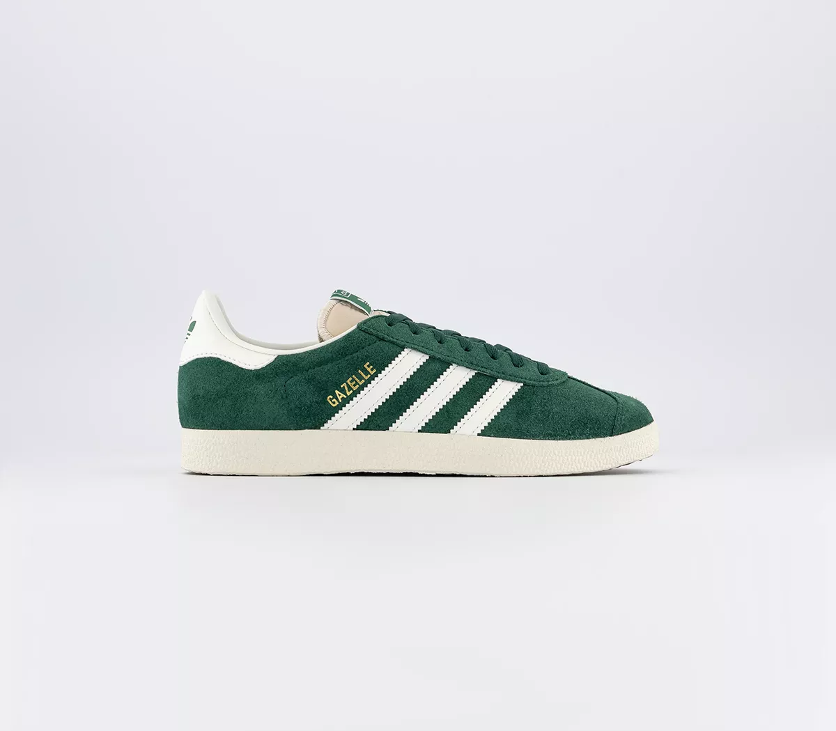 adidas Gazelle Trainers Dark Green Off White Cream White