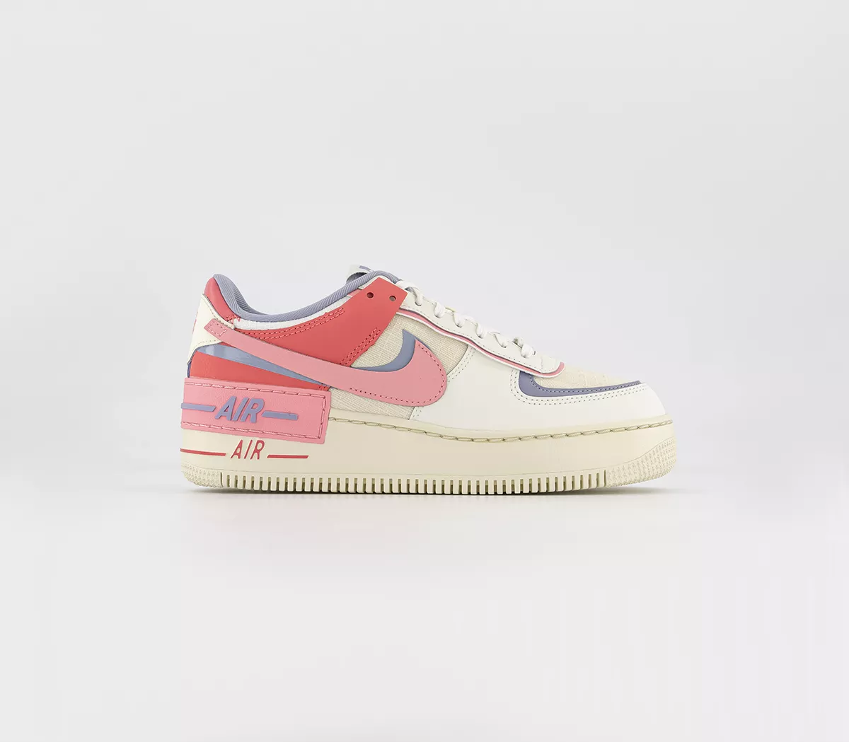 Nike Air Force 1 Shadow Trainers  Sail Coral Chalk Sea Coral Indigo Haze