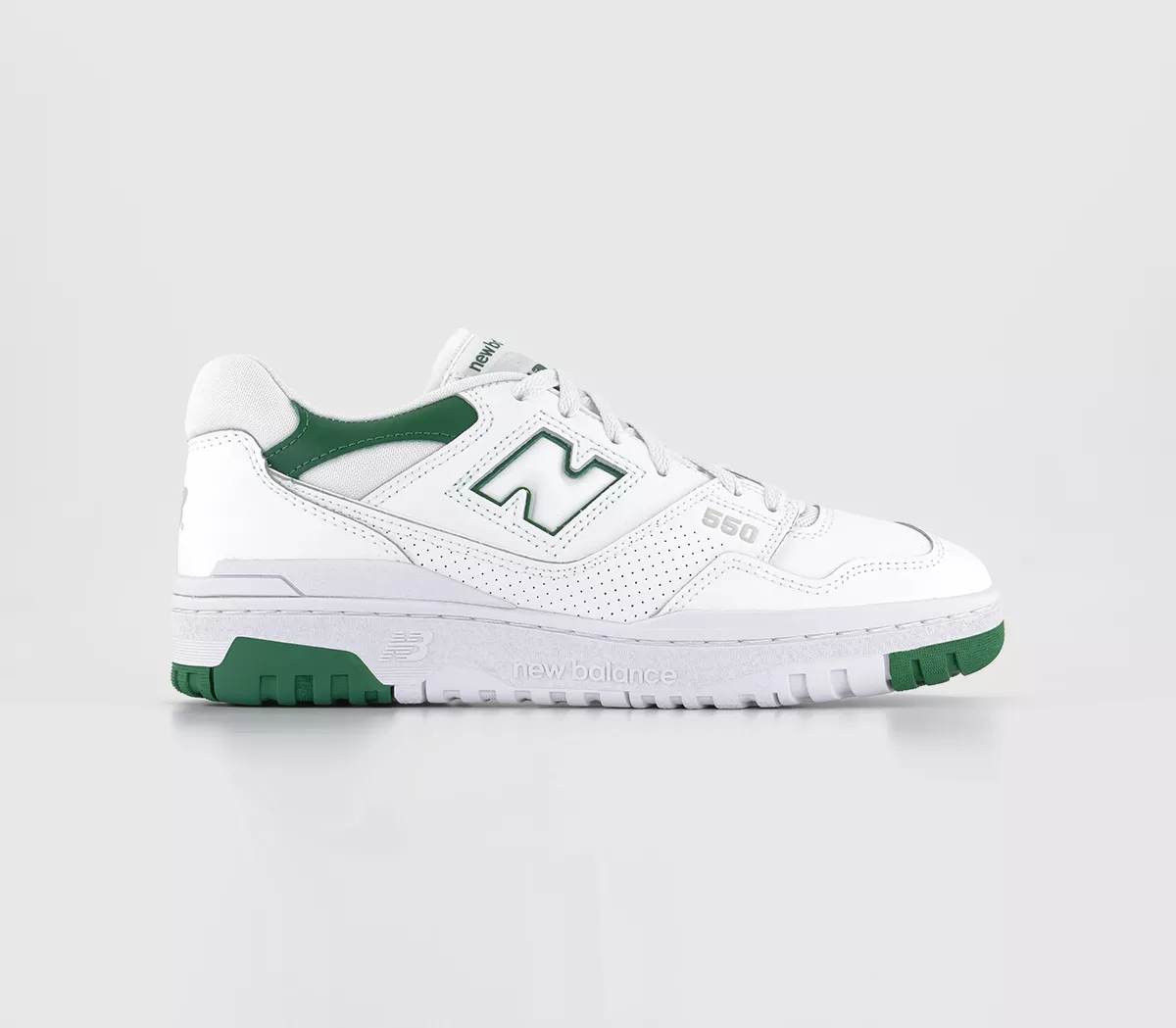 New Balance BB550 Trainers Whte White Green