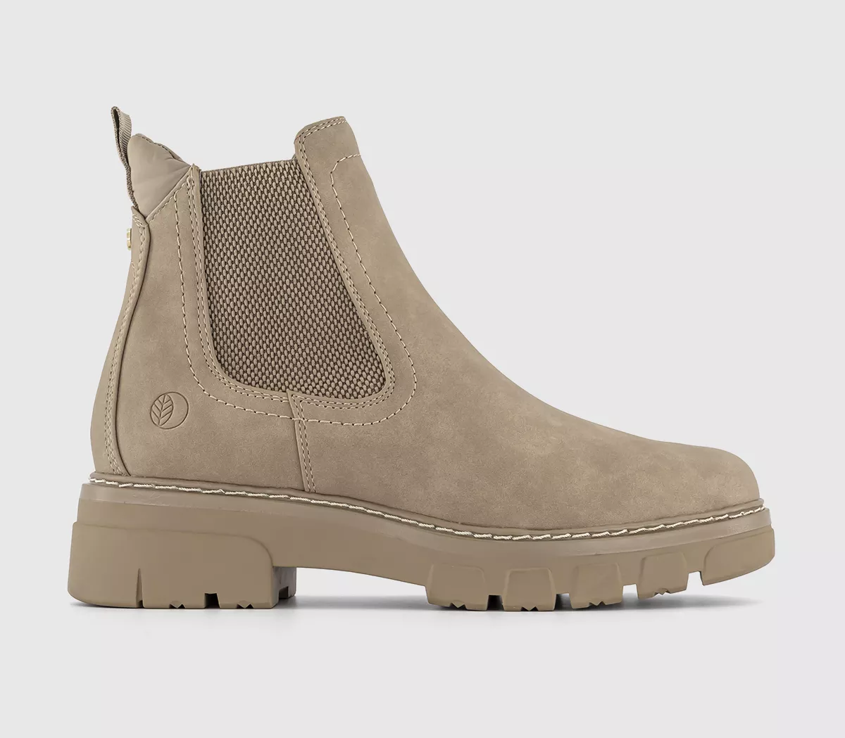 EARTHADDICT Earth Addict: Afra Cleated Chelsea Boots Beige