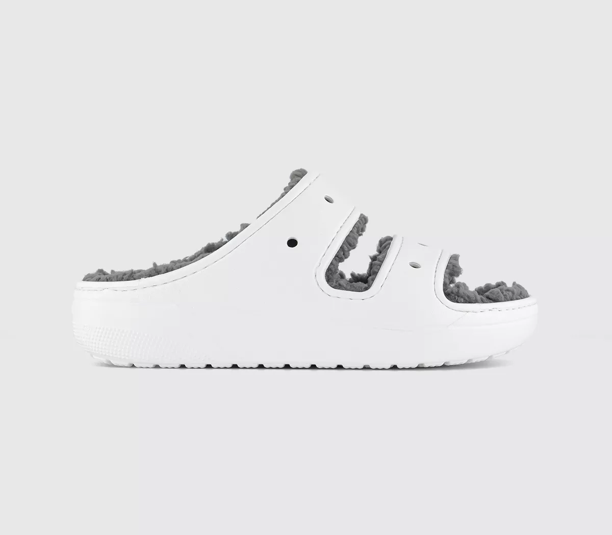 Crocs Classic Cozzzy Sandals White Grey