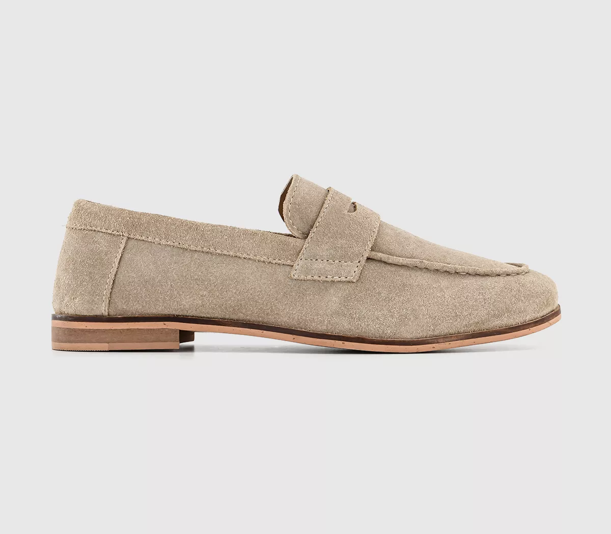 OFFICE Colbert Saddle Loafers Stone Suede