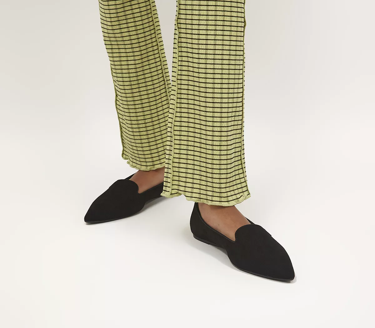 OFFICE Fabulous Pointed Slipper Cut Ballet Flats Black