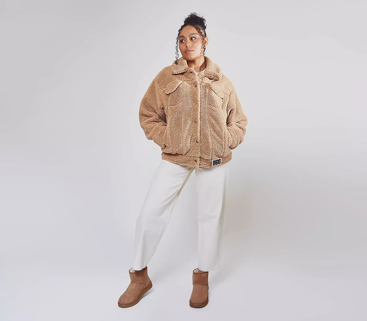 UGG Frankie Sherpa Trucker Jacket Camel