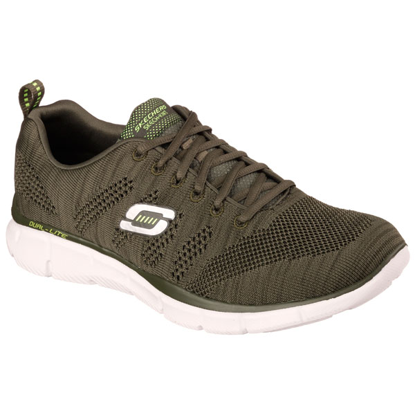 Skechers Men Wide Fit (2E) Shoes - Mental Clarity Olive