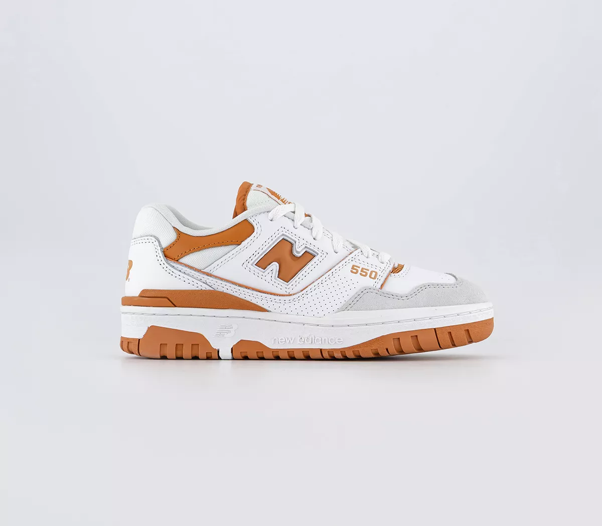 New Balance BB550 Trainers  White Orange Grey