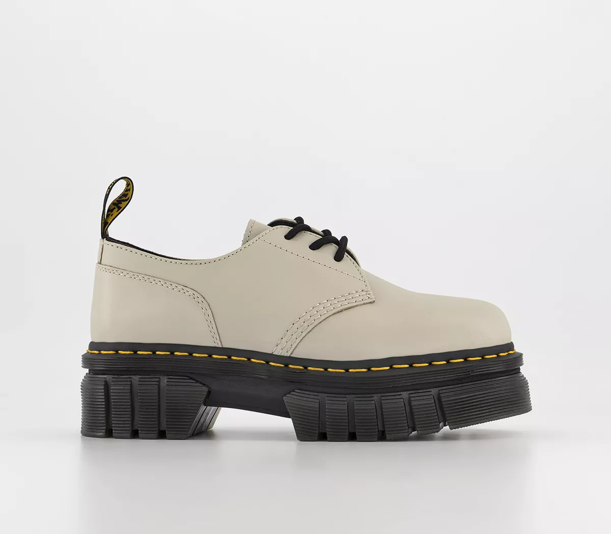 Dr. Martens Audrick 3 Eye Shoes Cobblestone Grey Nappa Lux