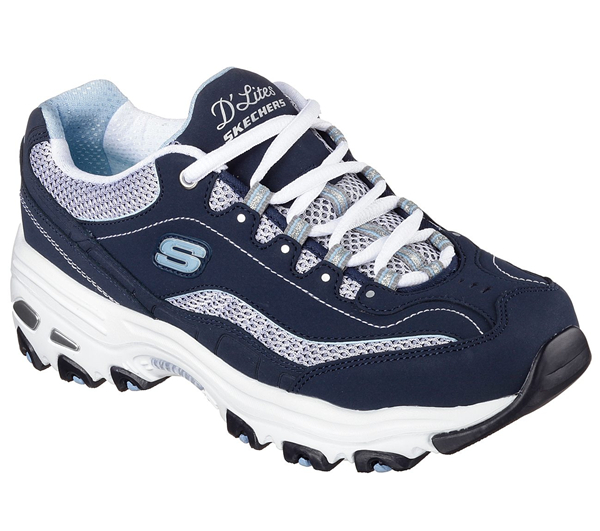 Skechers Women D'lites - Life Saver Navy/White/Light Blue