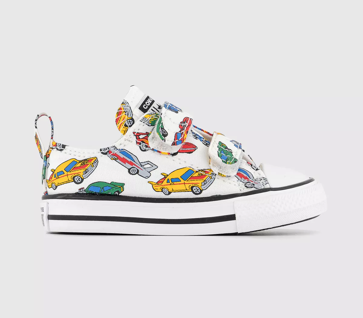 Converse All Star 2vlace Infant Trainers White Yellow Red