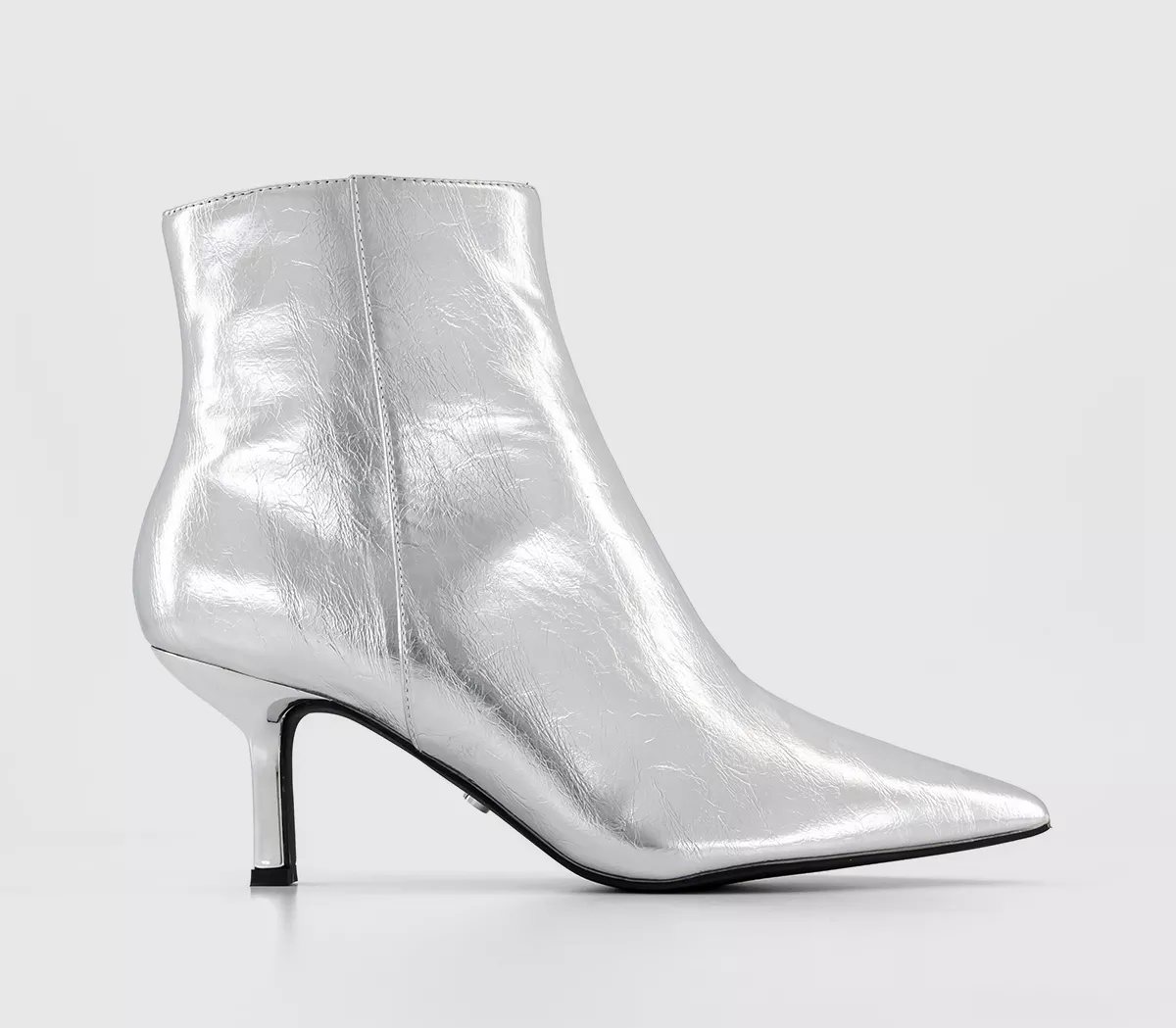 OFFICE Alara Point Stiletto Boots Silver