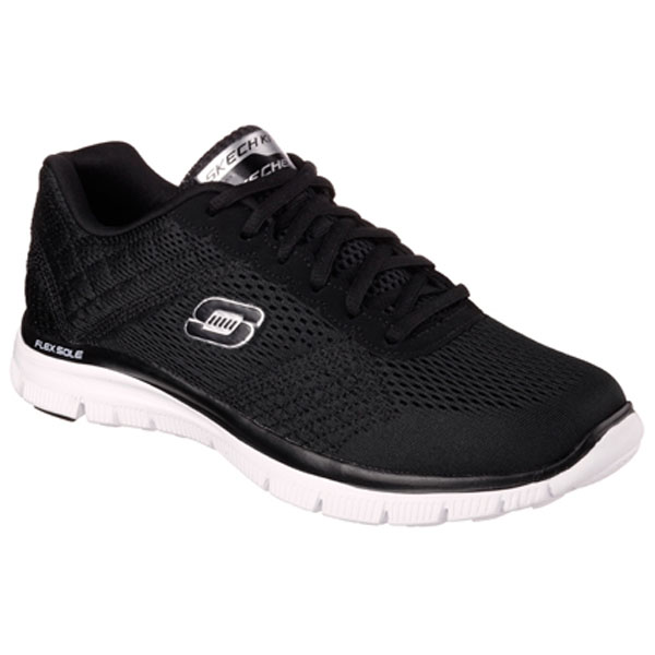 Skechers Men Wide Fit (2E) Shoes - Covert Activity Black/White