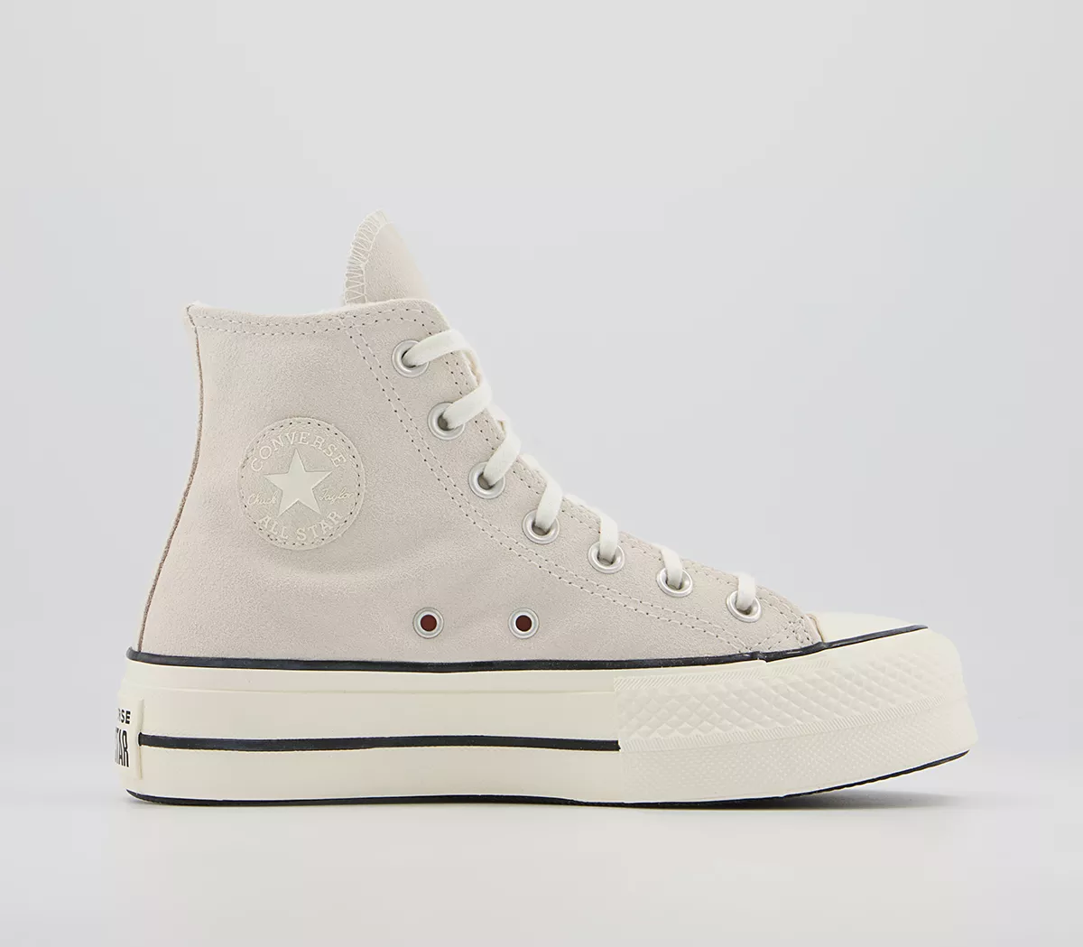 Converse All Star Lift Hi Platform Trainers Egret Black Egret