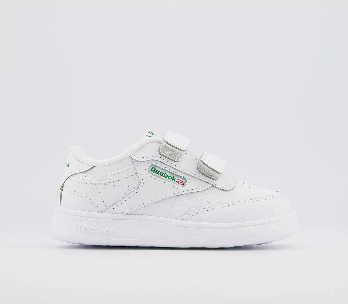 Reebok Club C 2v Infant Trainers White Green Vector Blue