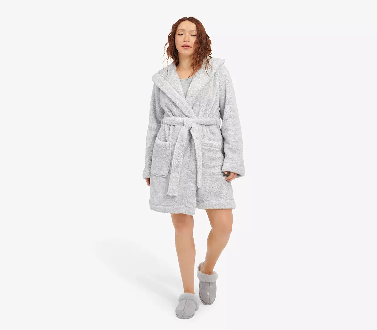 UGG Aarti Sparkle Dressing Gown Metal Grey Heather