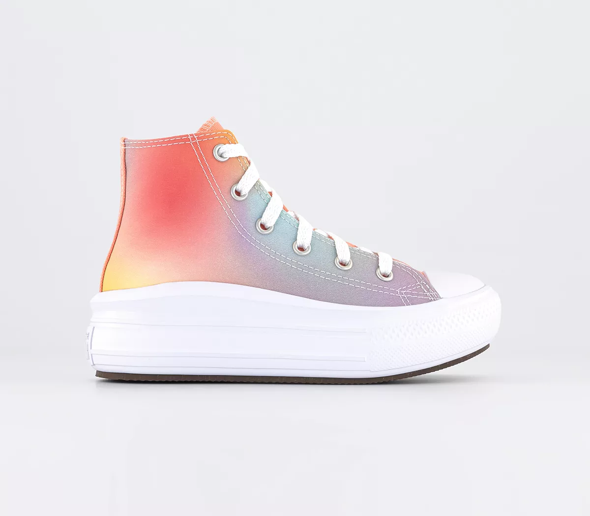 Converse All Star Move Kids Trainers  Lawn Flamingo Egret White