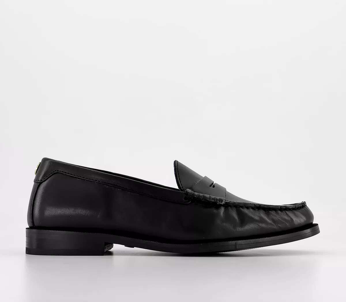Walk London Riva Penny Loafers  Black