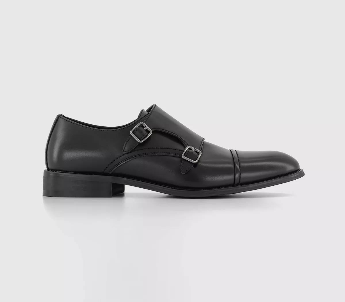 OFFICE Milbourne Double Strap Monk Shoes Black