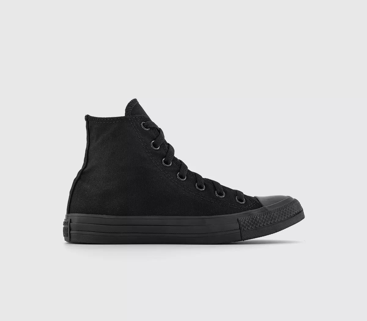 Converse All Star Hi Trainers Black Mono Canvas