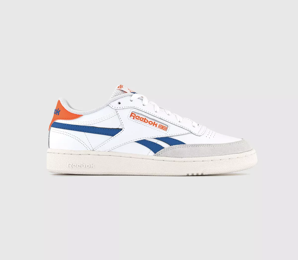 Reebok Club C Revenge Trainers White Vector Blue Smash Orange