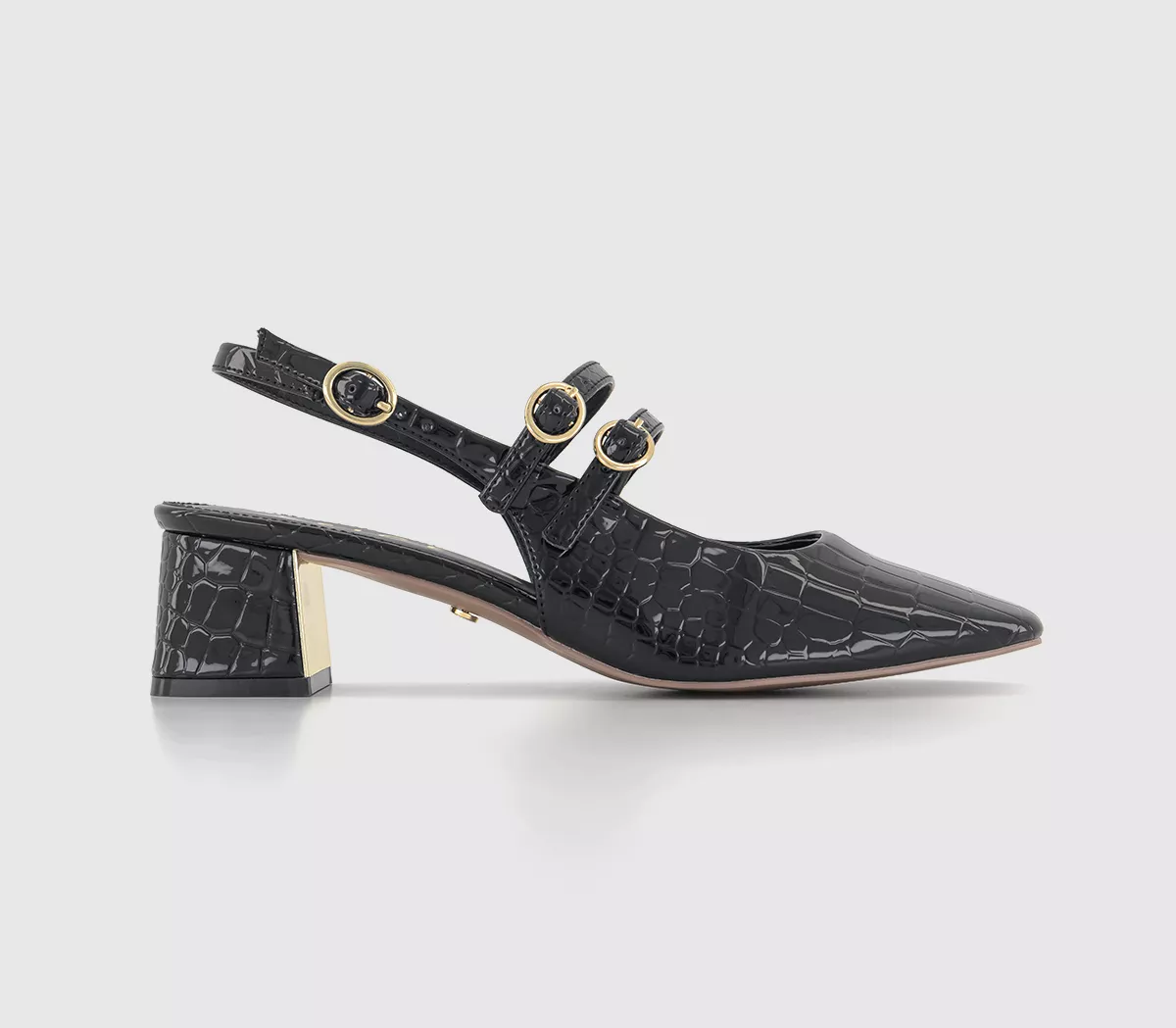 OFFICE Maribel Slingback Mary Jane Black Patent