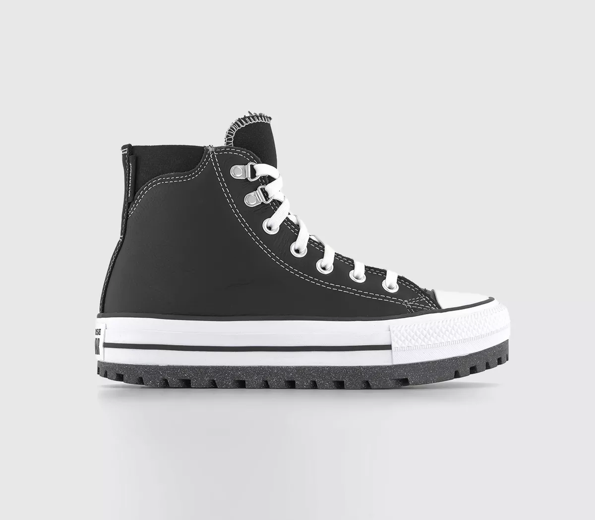 Converse Chuch Taylor All Star City Trek Trainers  Black White Silver