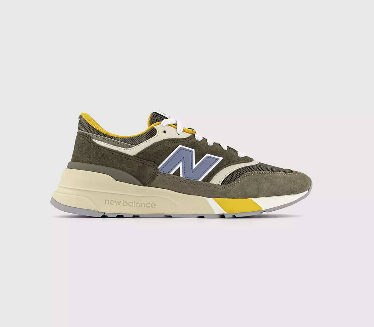 New Balance U997 Trainers  Covert Green Cream Yellow