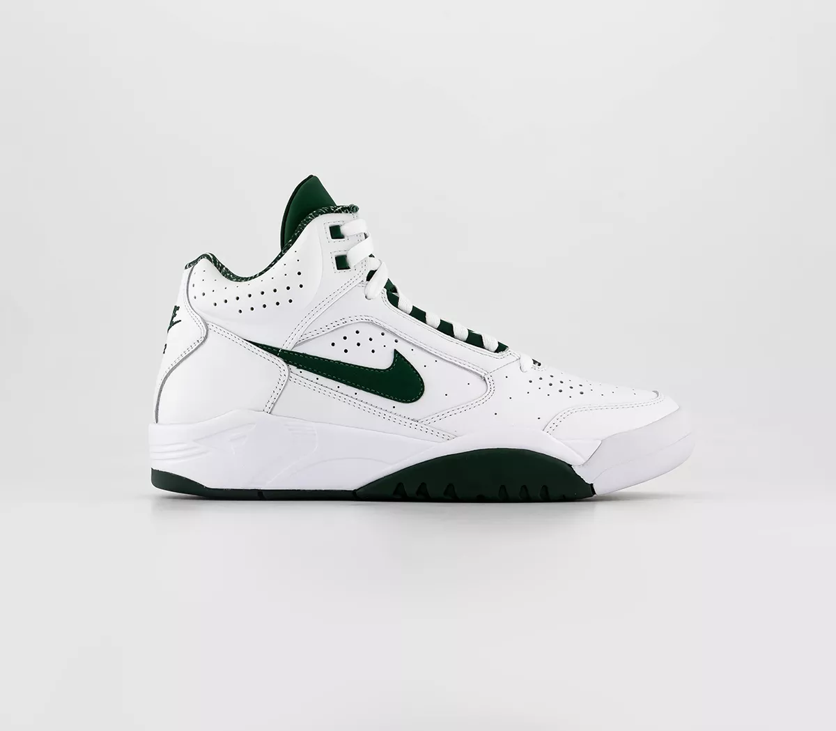 Nike Air Flight Lite Mid Trainers  White Gorge Green