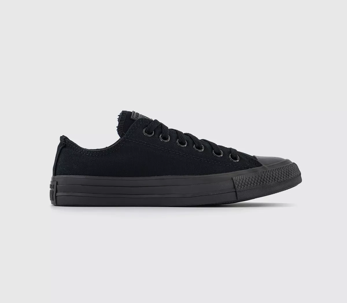 Converse All Star Low Trainers Black Mono Canvas