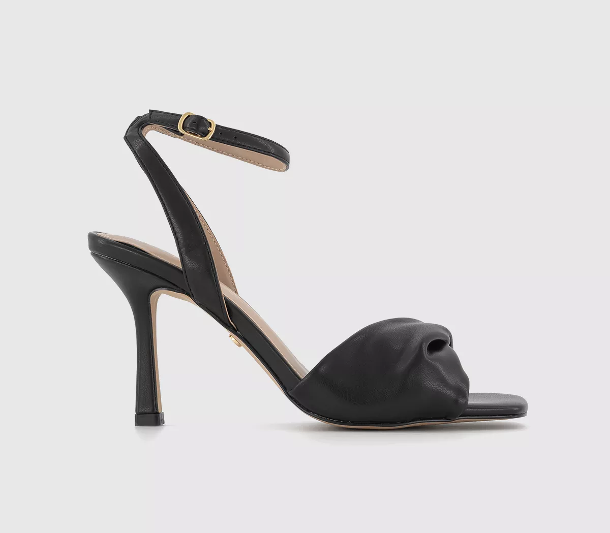 OFFICE Harlow Twist Vamp Heeled Sandals Black