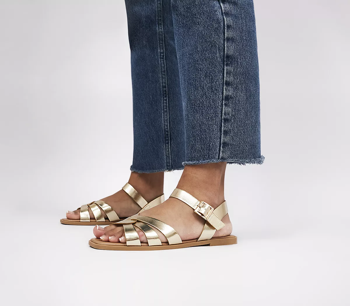 OFFICE Santana Two Part Sandals Gold
