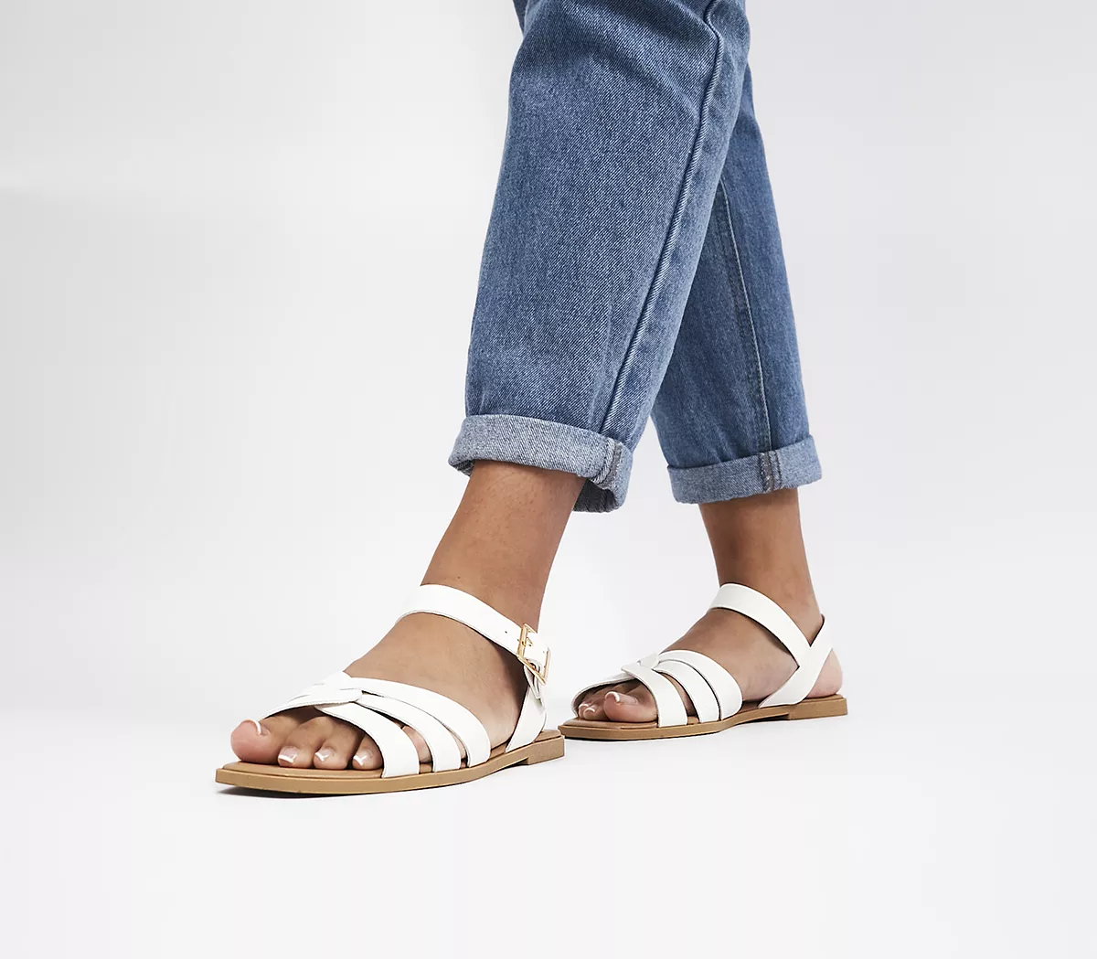 OFFICE Santana Two Part Sandals White