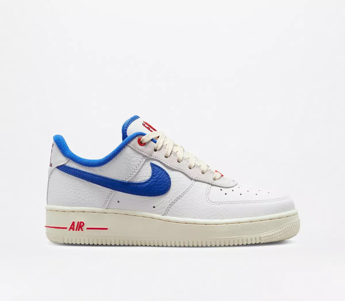 Nike Air Force 1 07 Trainers  Summit White Hyper Royal Picante Red Obsidian Coco