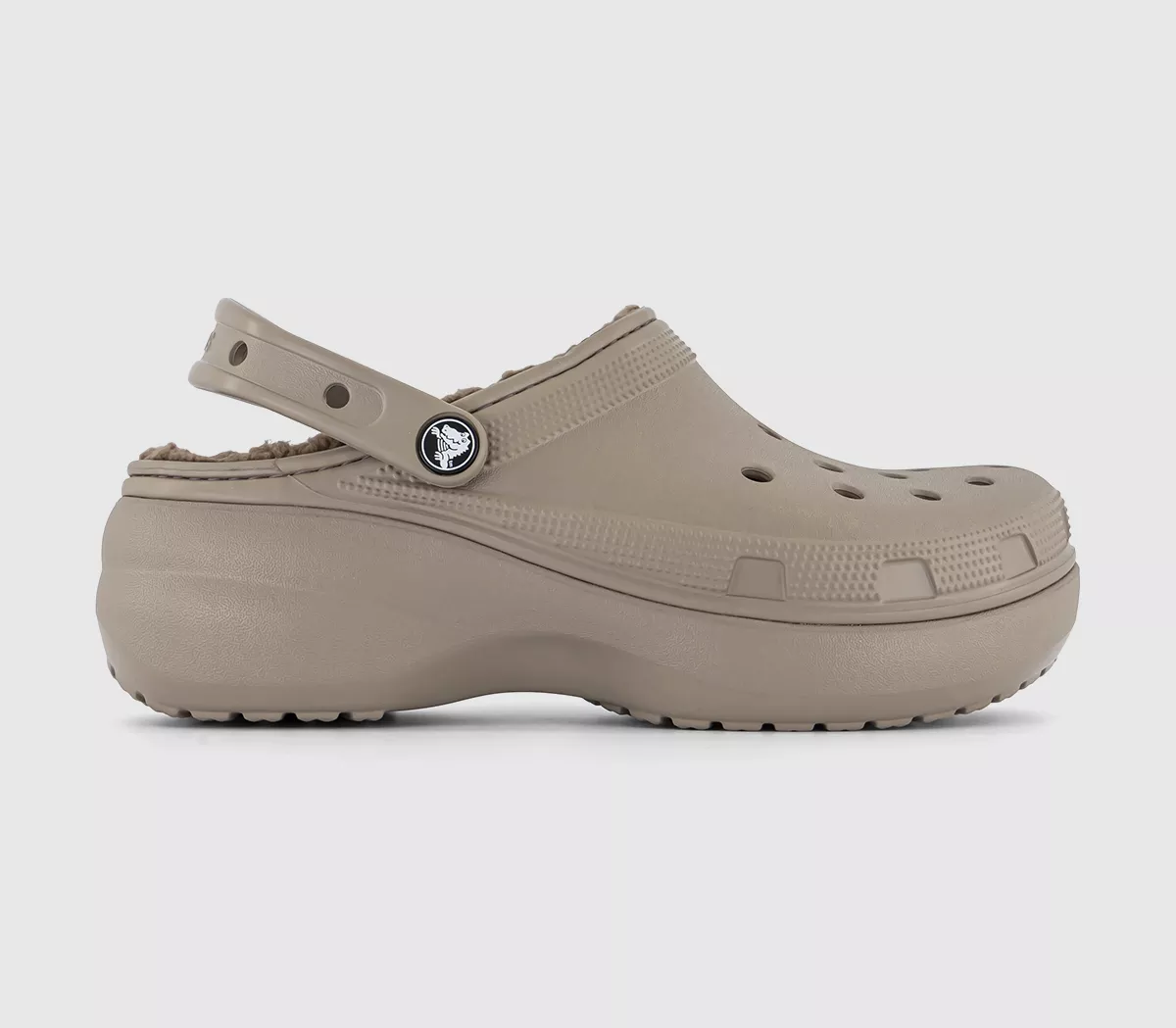 Crocs Classic Platform Lined Clogs Mushroom