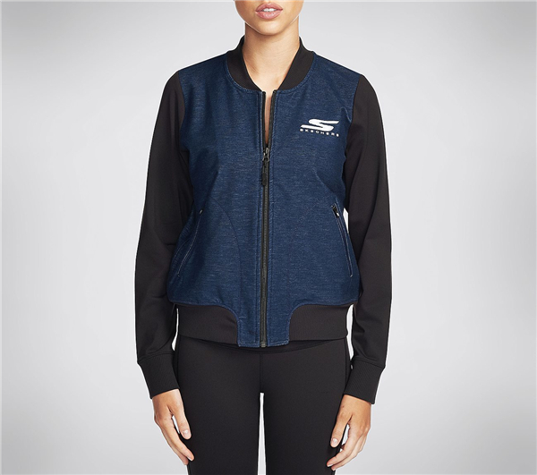 Skechers Women GO Walk Bomber Jacket Navy