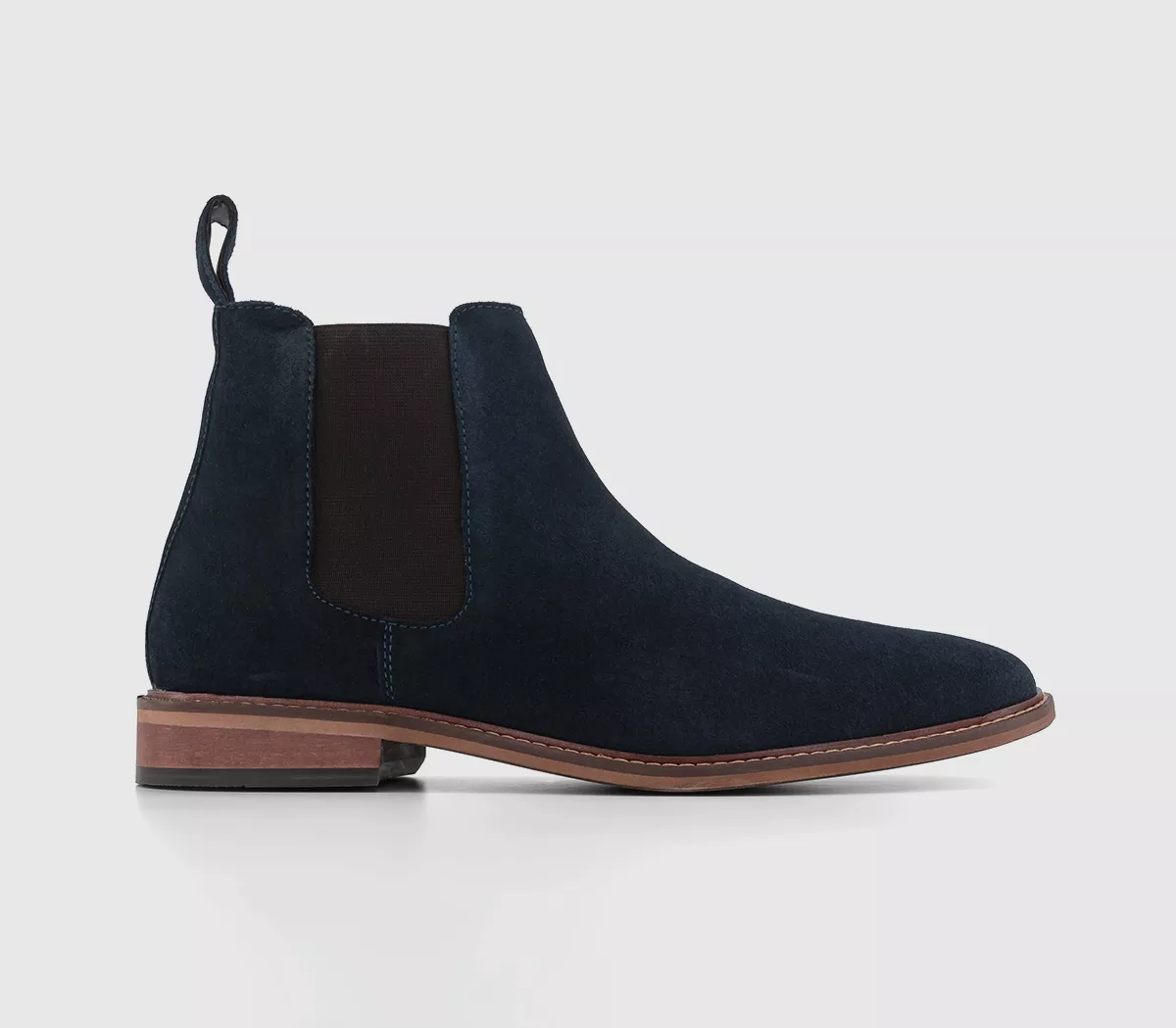 OFFICE Beacon Chelsea Boots Navy Suede