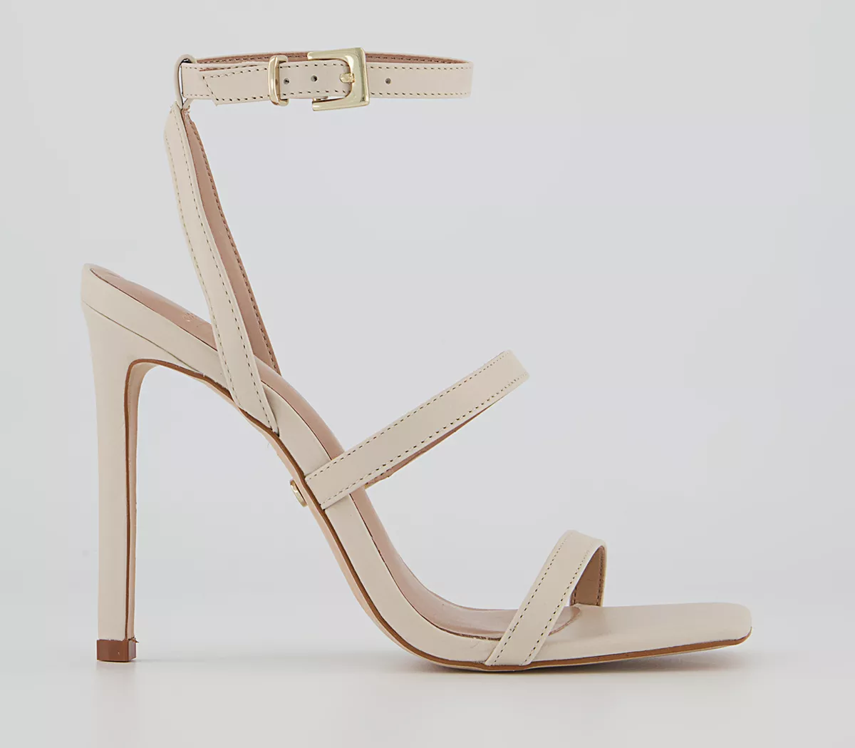 OFFICE Hummingbird - Three Strap Sandals Off White Leather
