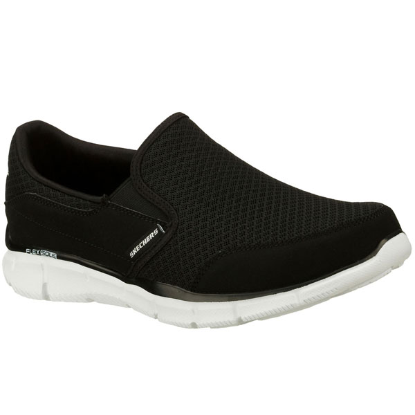 Skechers Men Wide Fit (2E) Shoes - Persistent Black/White