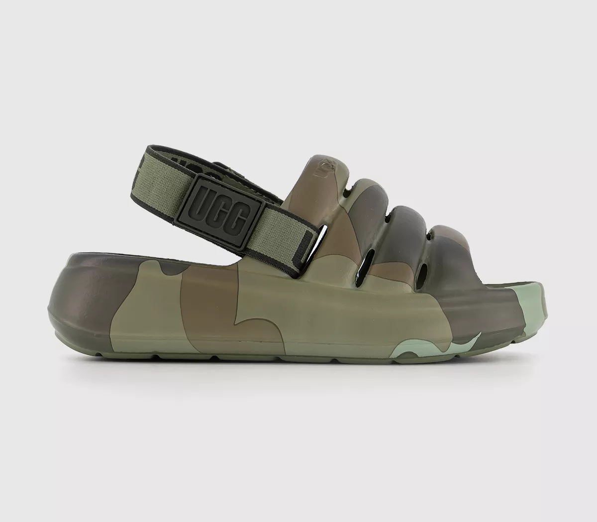 UGG Ugg Sport Yeah Kids Sliders  Moss Green Camo
